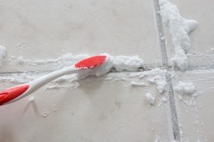 apply grout cleaning